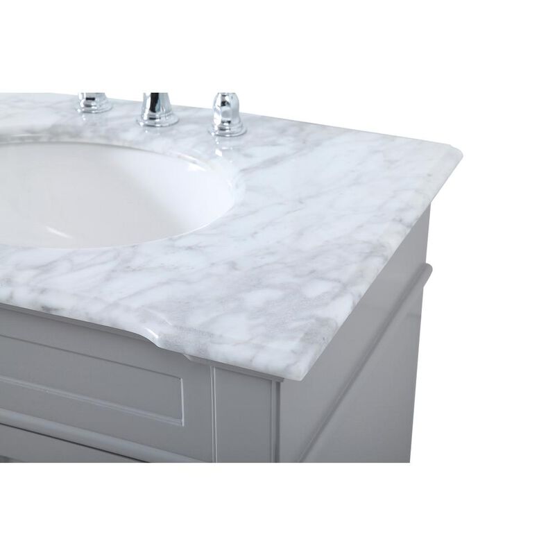 Elegant Kitchen and Bath 72 inch Double Bathroom Vanity set in Grey