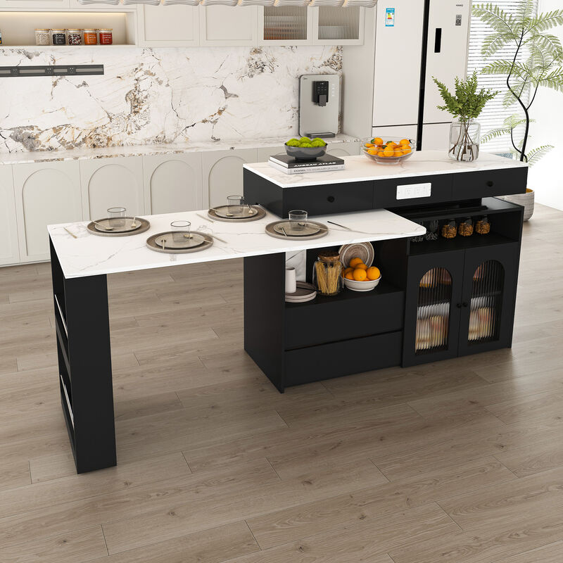 Gokdun Kitchen Island with Table image number 1