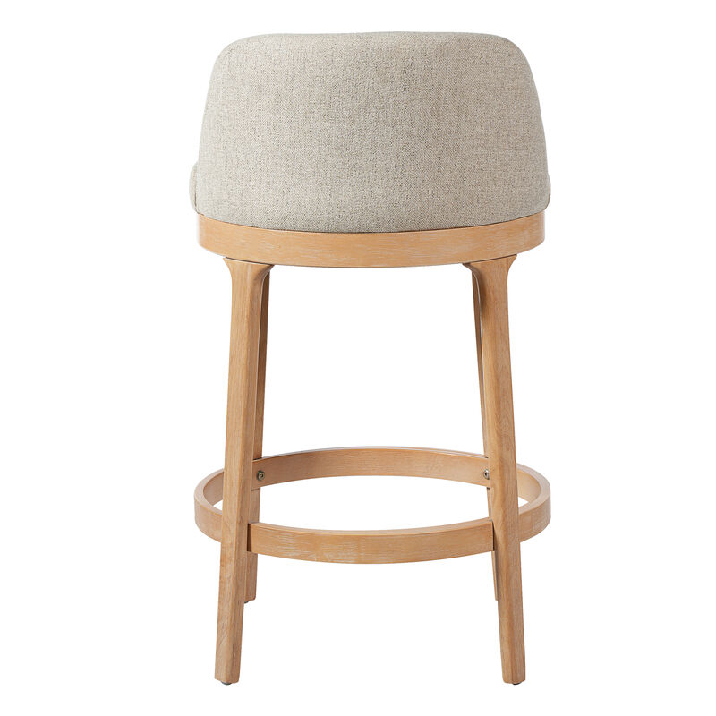 Christopher Knight Home Cecile Modern Rubberwood Upholstered Bar Stools (Set of 4) image number 5