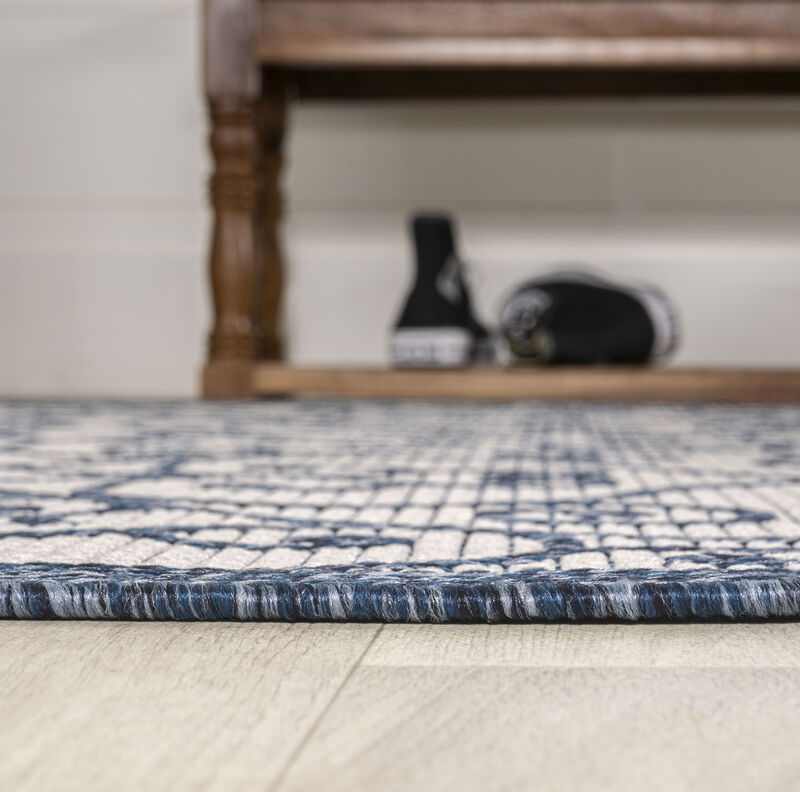 Madrid Vintage Filigree Textured Weave Indoor/Outdoor Area Rug