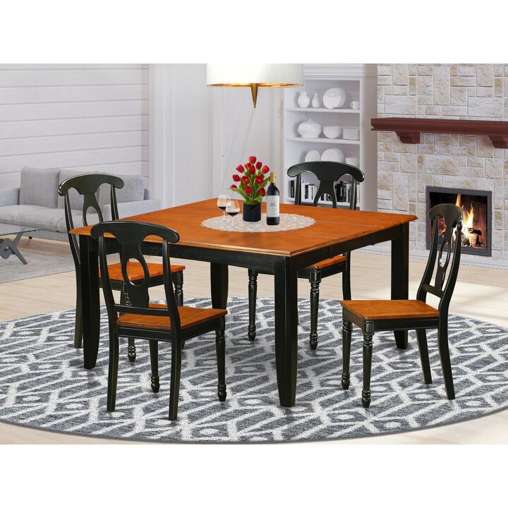 5 PC Dining room set-Dining Table and 4 Wooden Dining Chairs