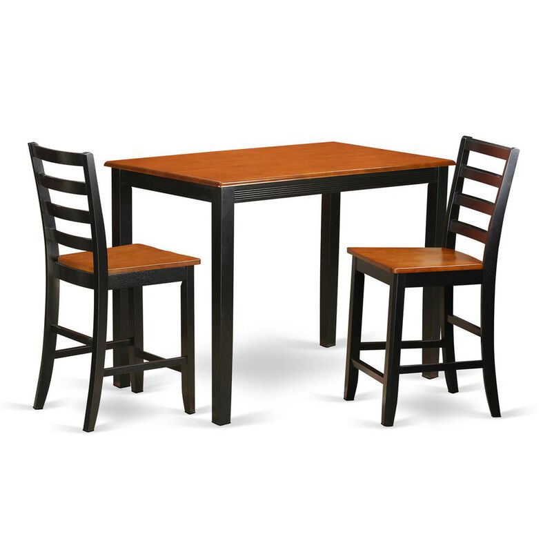 3 Pc counter height pub set-pub Table and 2 Kitchen Dining Chairs.