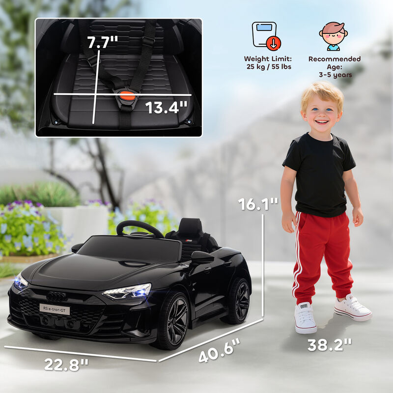 BreeBe Audi RS e-tron GT 12V Ride On Car for Kids with Parent Remote image number 2