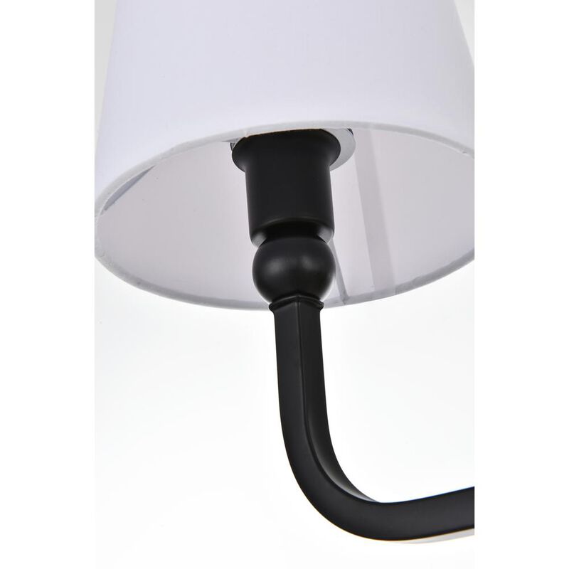 Living District Colson 3 light Black and Clear Bath Sconce