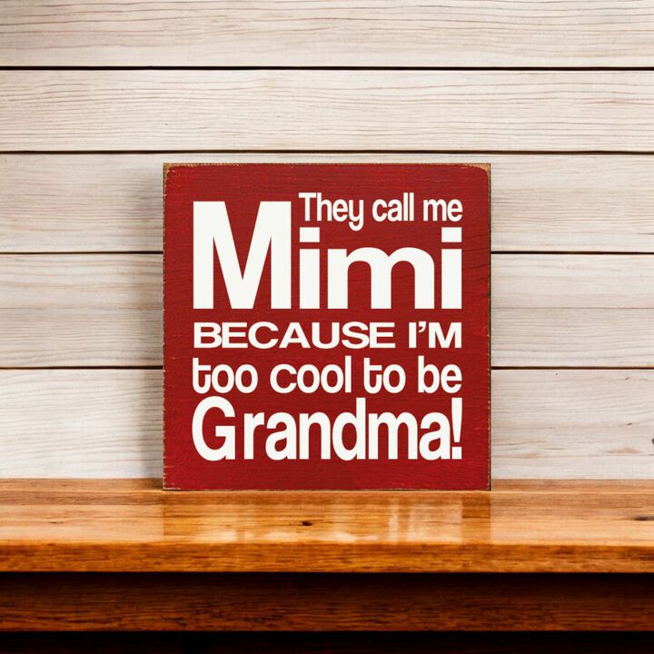 Solid Pine Mimi Quote Wall Sign for Home Decor and Grandparent Gift