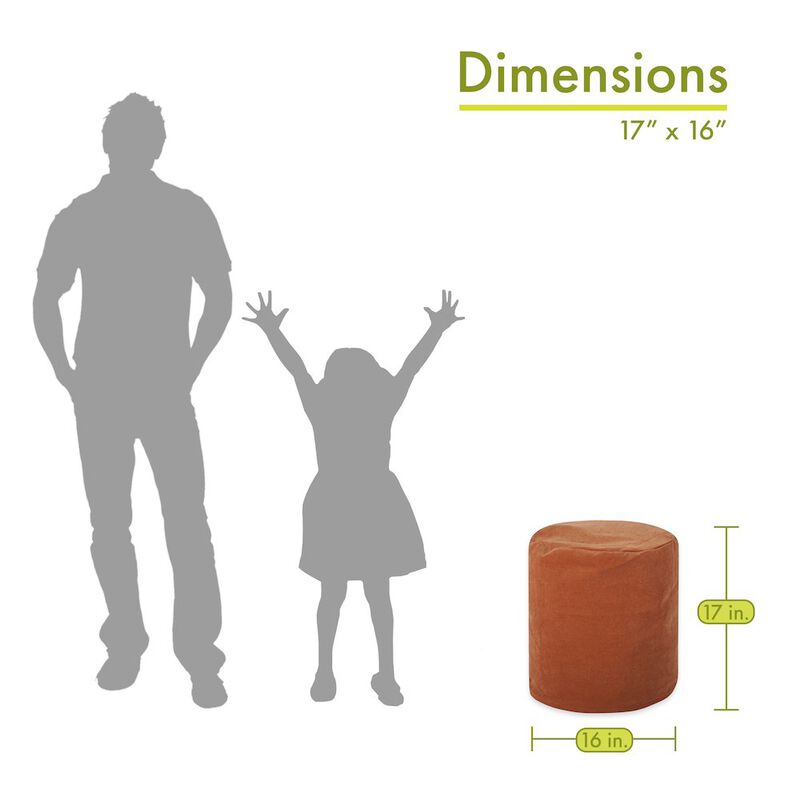 Majestic Home Goods Pouf Villa Orange