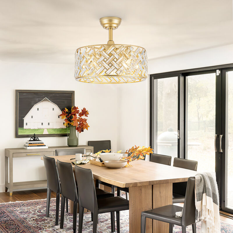 Crystal Cage Ceiling Fan image number 6