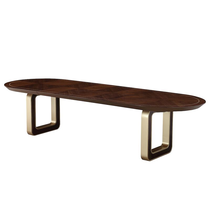Michael Amini Houston Oval Dining Table - Walnut