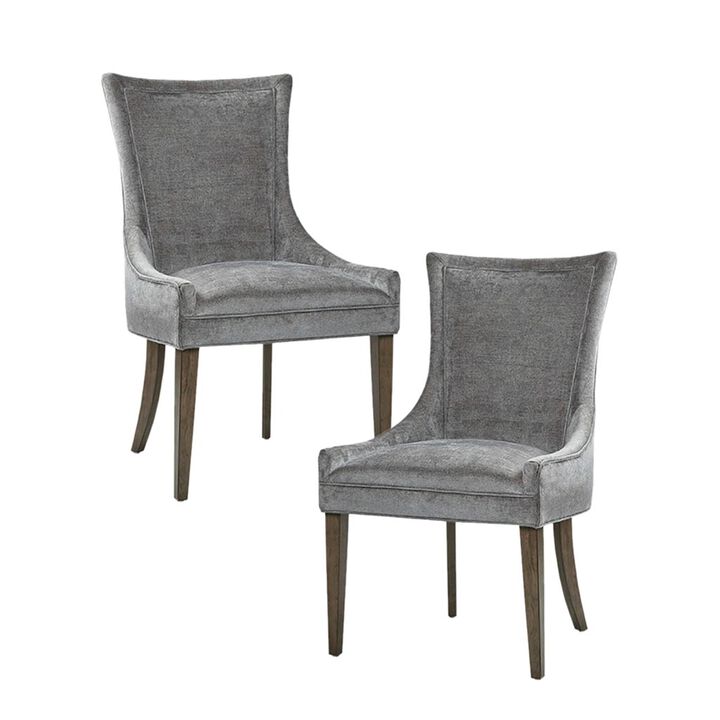 Gracie Mills Julienne Set of 2 Solid Wood High-Backed Dining Chairs
