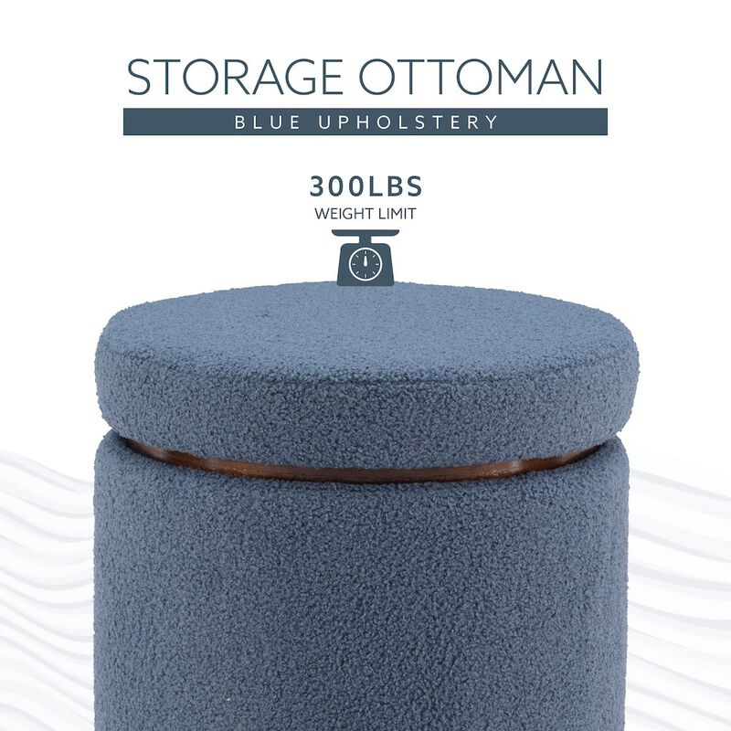 Linon Blanche Storage Ottoman image number 6