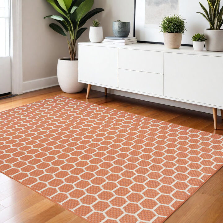HomeRoots Geometric Indoor Outdoor Area Rug