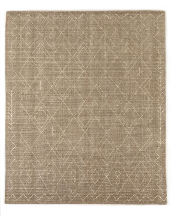 Nador Taupe Moroccan Hand Knotted 8' x 10' Rug