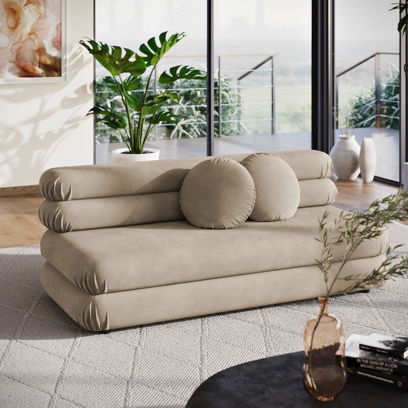 Jubilee Modular Performance Velvet Armless Loveseat image number 9