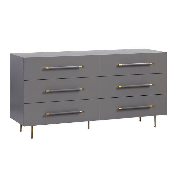 Trident Black 6 Drawer Dresser.