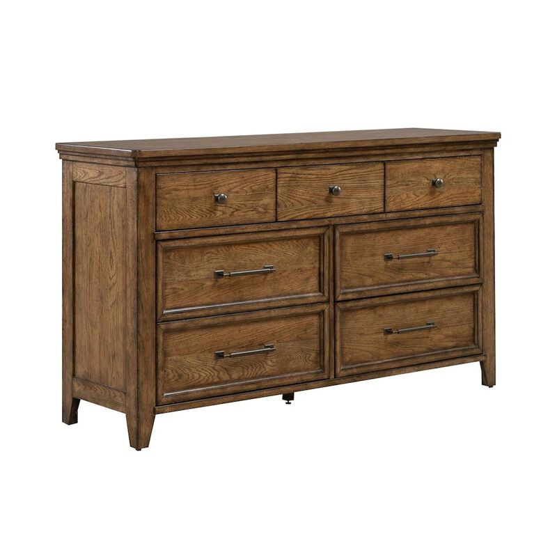 Liberty Furniture Carolina Park 7 Drawer Bedroom Dresser Transitional - Amber Brown image number 0