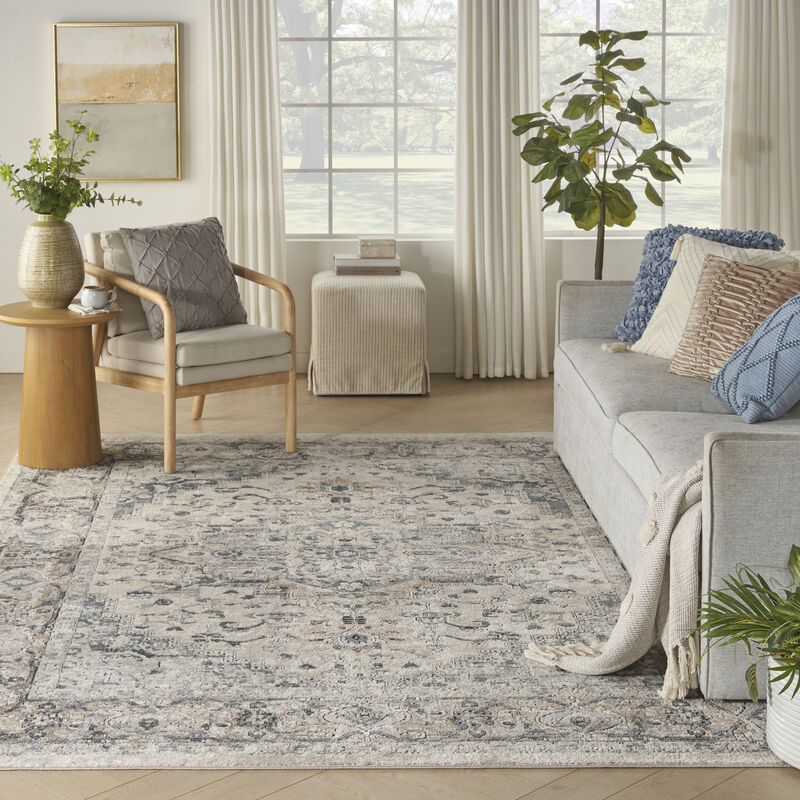 Quarry QUA05 Ivory/Gray 6' x 9' Oval Rug image number 2