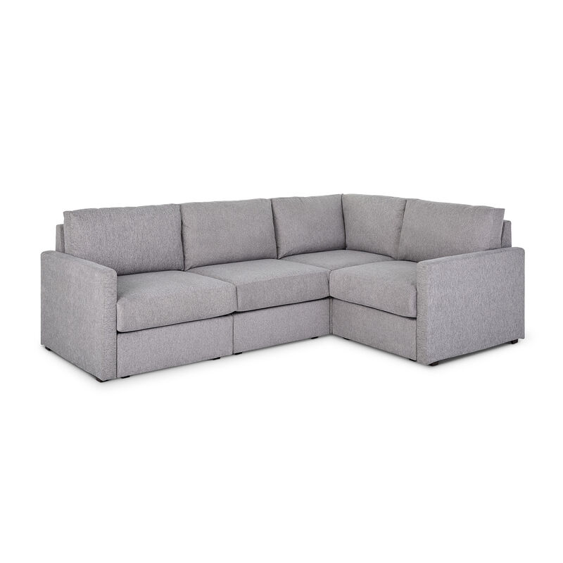 Flex 4-Seat Pebble Sectional with Narrow Arm