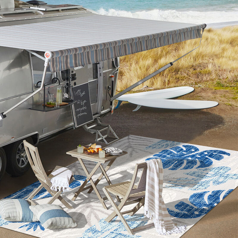 Monstera Tropical Leaf High-Low Indoor/Outdoor Area Rug