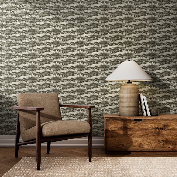 Wavebreak Wallpaper by Getty Images - Wavebreak Olive I