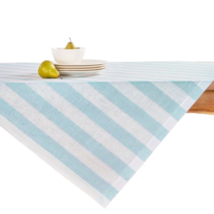 Linen Table Throw - Cabana Stripe