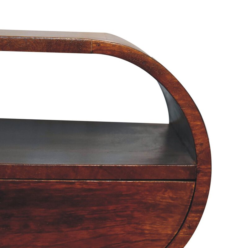 Artisan Furniture Large Chestnut Circular Open Bedside