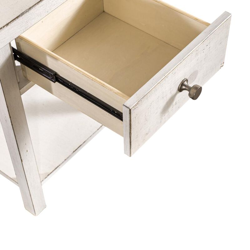 Liberty Furniture Modern Farmhouse Drawer Chair Side Table in Dusty w/ Heavy Distressing image number 9