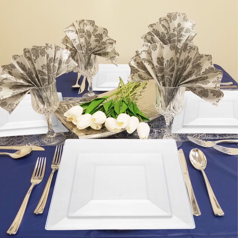 Square Plastic Wedding Value Set (30 Sets) image number 1