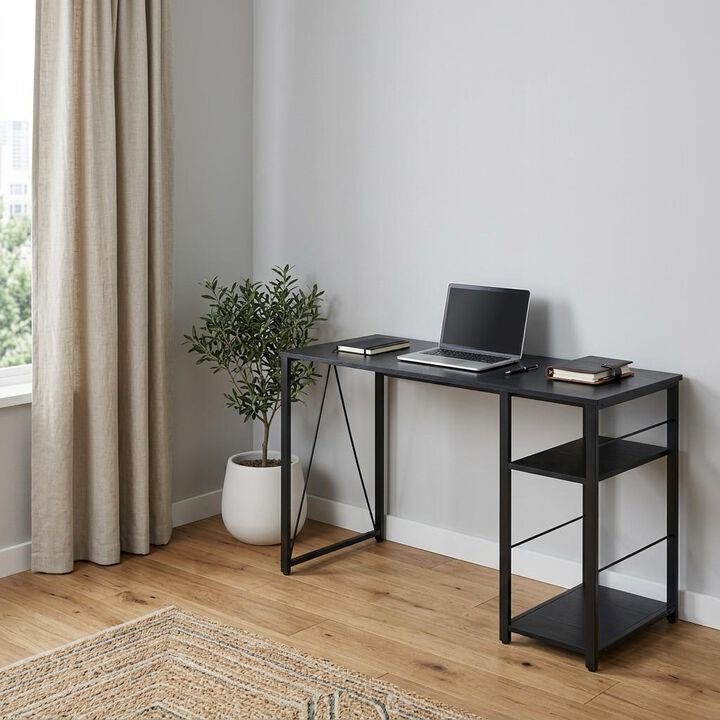 HomeRoots 47" Black Writing Desk
