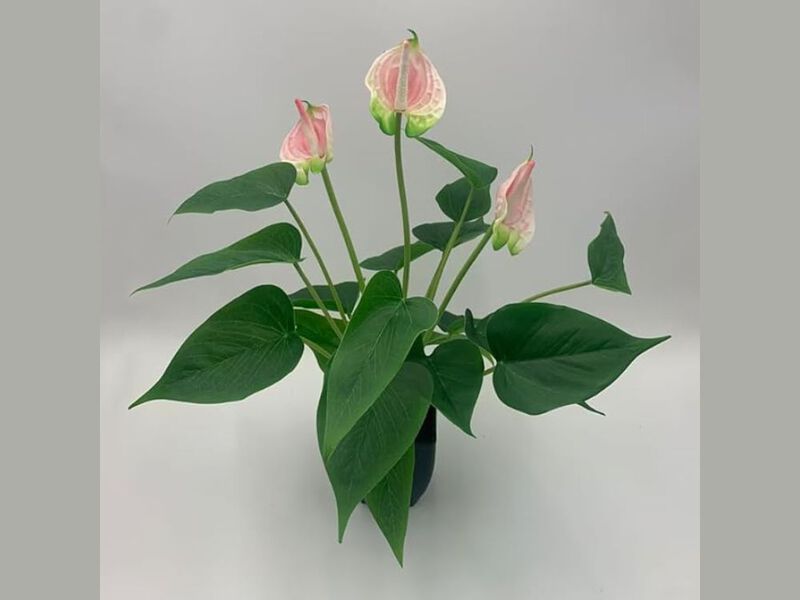 Pink Artificial Greenery Plants Outdoor Garden Porch Decor image number 1