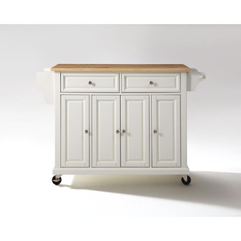 Full Size Wood Top Kitchen Cart