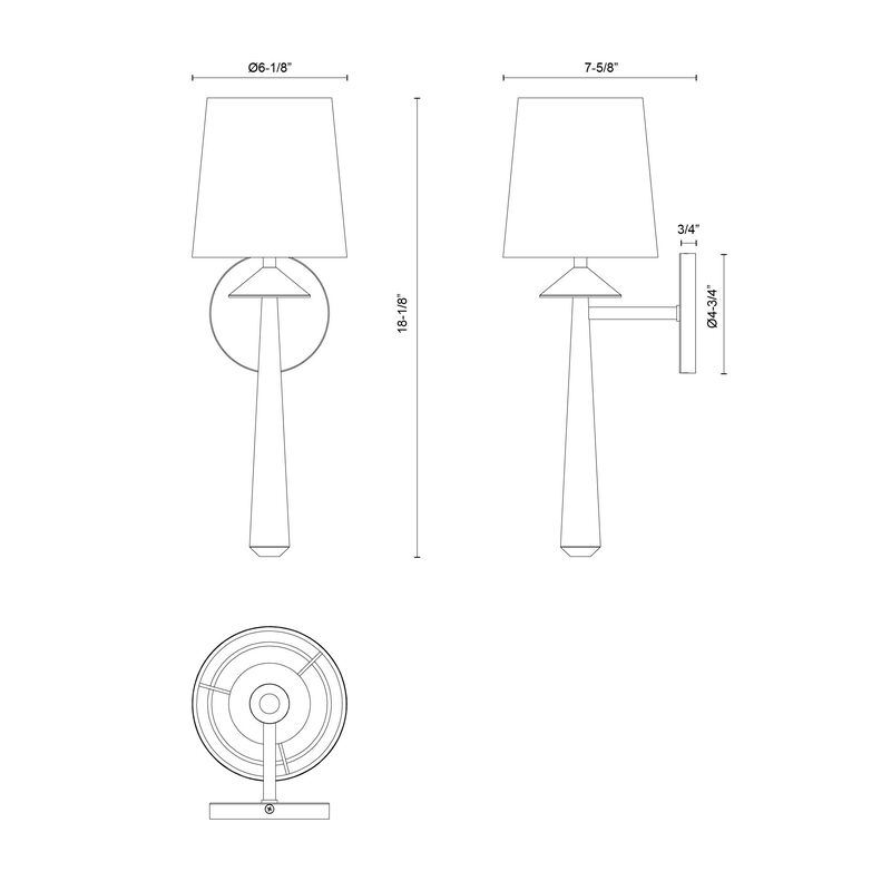 Bridgette 16-in Socket Damp-Rated Wall/Vanity Light image number 7
