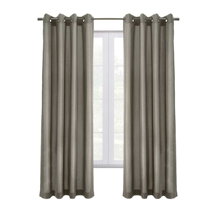 Commonwealth Edison Grommet Dressing Window Curtain Panel - 52x84", Light Grey