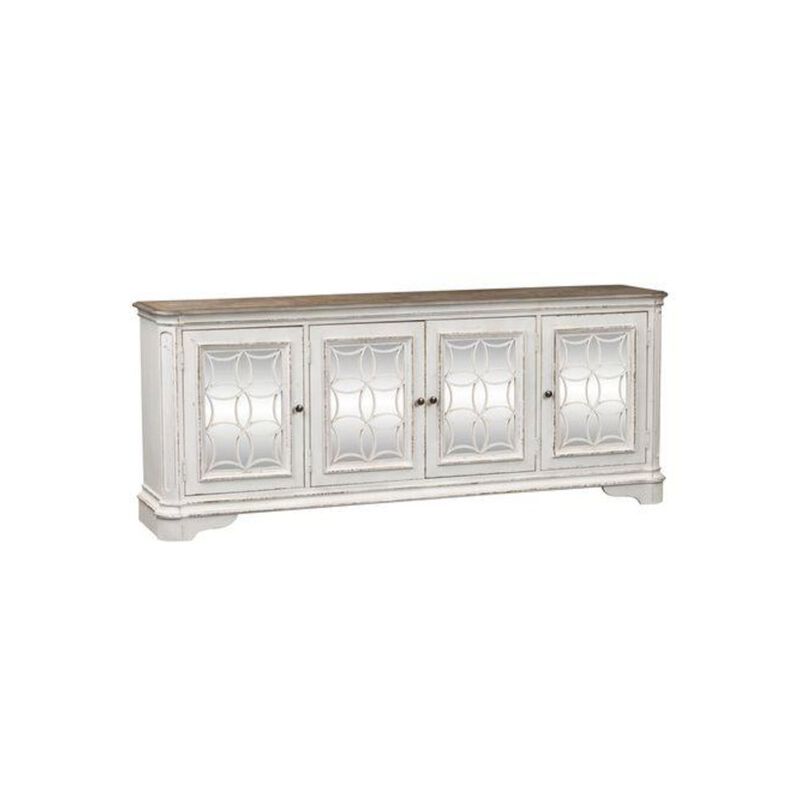 Liberty Furniture Magnolia Manor TV Console in Antique White image number 0
