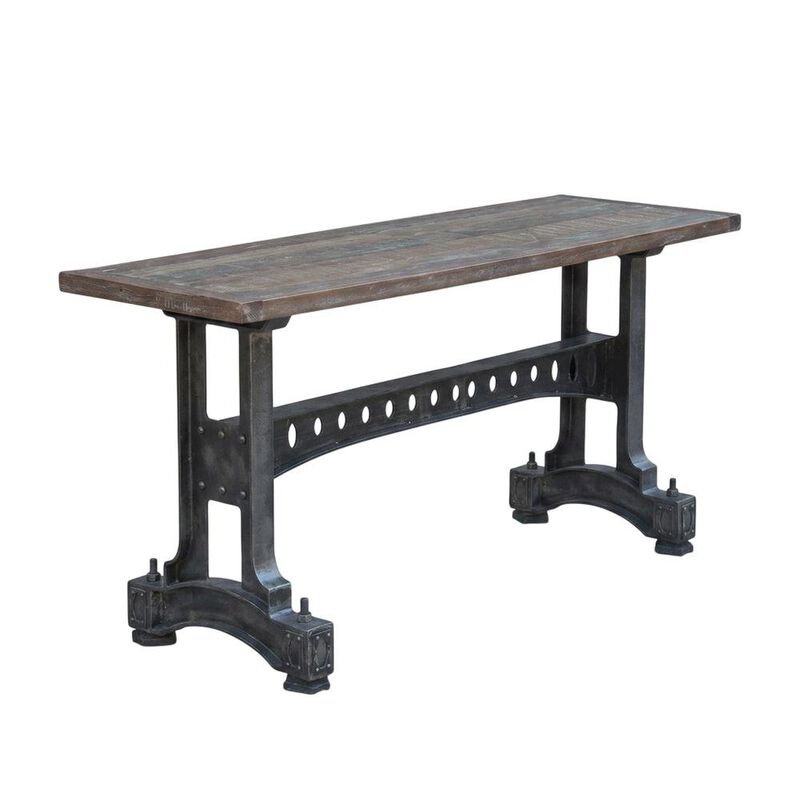 Starlight Canyon Home Rustic Industrial Console Table, Entryway Accent Table for Living Room,Gray image number 2