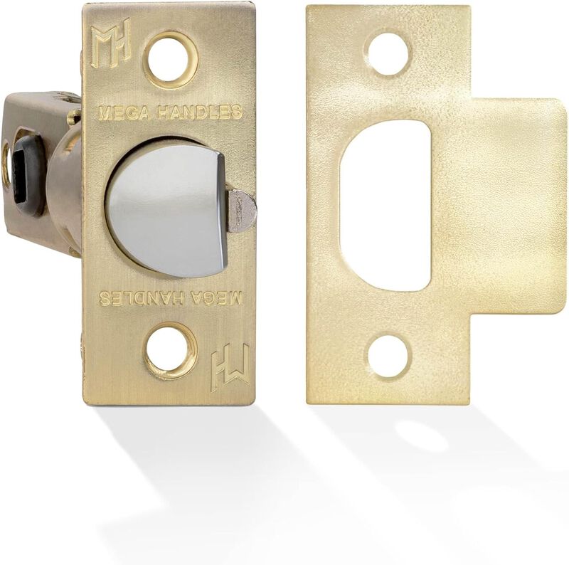 Mega Handles 2-Way Adjustable Entry Replacement Door Latch | Universal for Half Moon Spindles