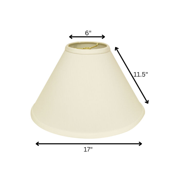 Hivvago 17" Ivory Deep Cone Slanted No Slub Lampshade