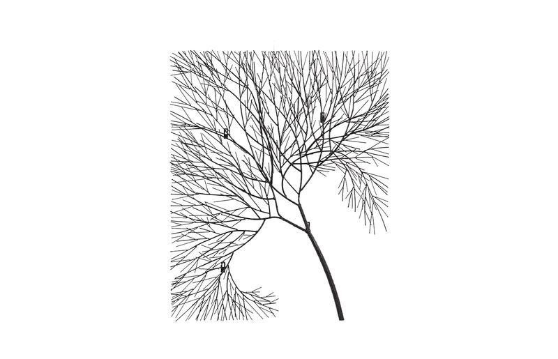 Wire Tree Rectangular Wall Art