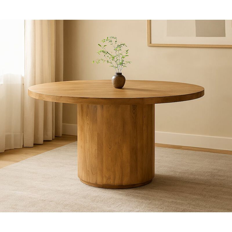 Flagstaff 60 Round Dining Table in Spice Tan