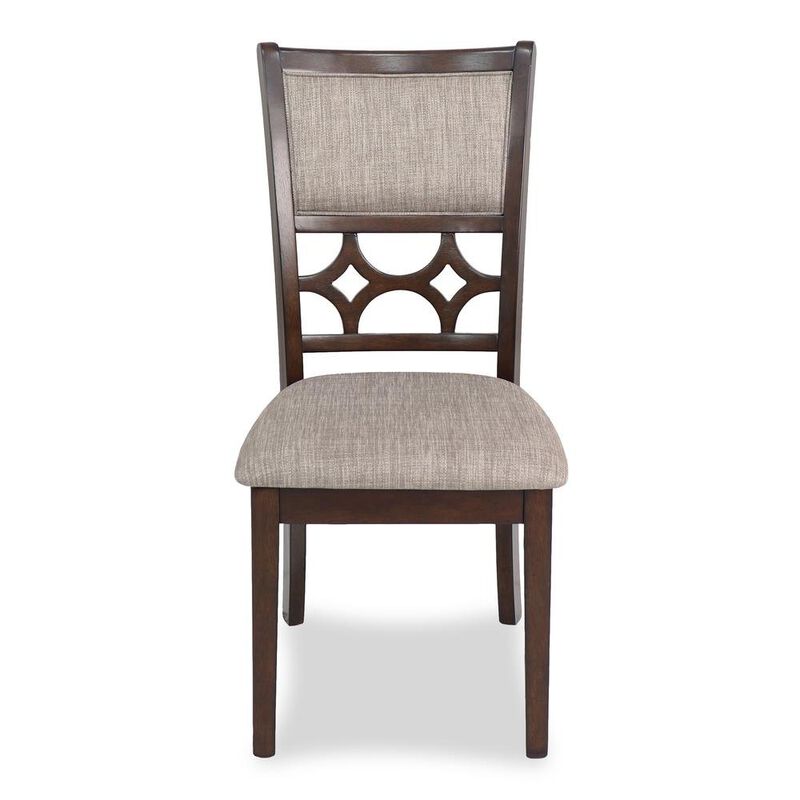 Cherry Round Dining Table Set for 4 &ndash; Kitchen Table and Chairs Set image number 4