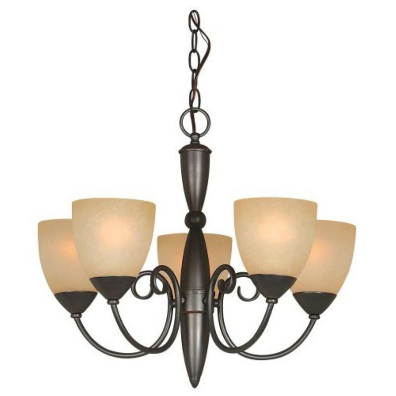 Hivvago Classic Style 5-Light Bronze Chandelier 21-inch x 18-inch