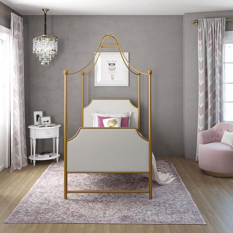 Monarch Hill Clementine Canopy Bed, Twin, Gold