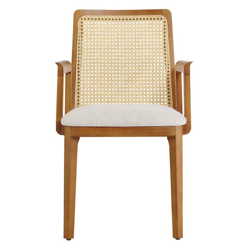 Monarch Wood and Rattan Dining Armchair image number 5