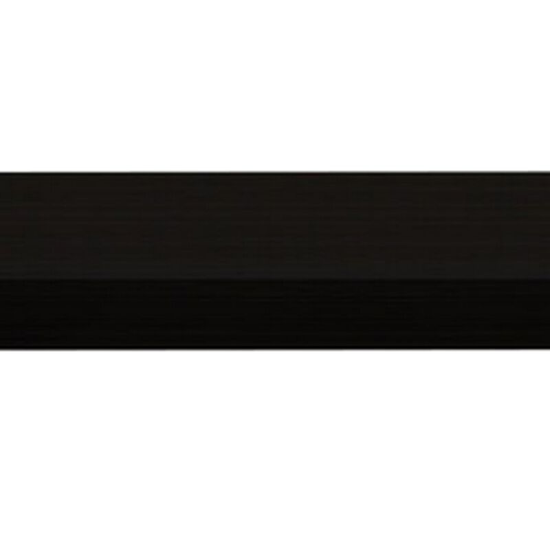 Hexy 48 Inch Coffee Table, Rectangular, Wenge Brown Wood Finish, Chrome