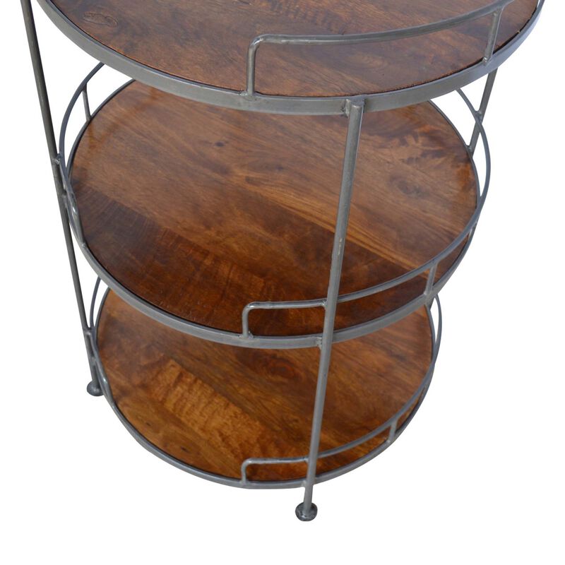 Industrial Round Butler Tray Table image number 4
