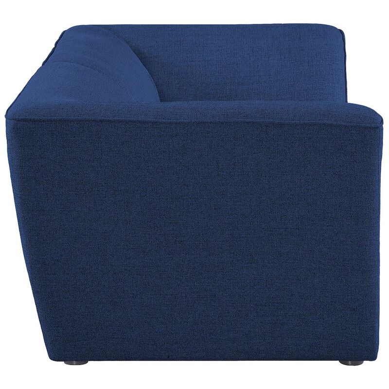 Meridian Furniture Miramar Navy Durable Linen Textured Modular Sofa