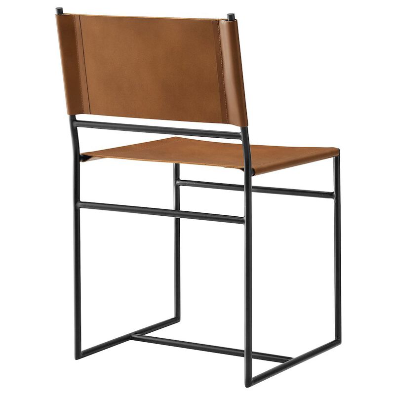 Thatcher Leather and Metal Dining Chair image number 4