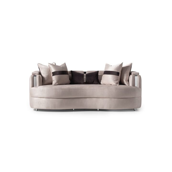 Michael Amini Carmela Sofa - Zinc/Silver