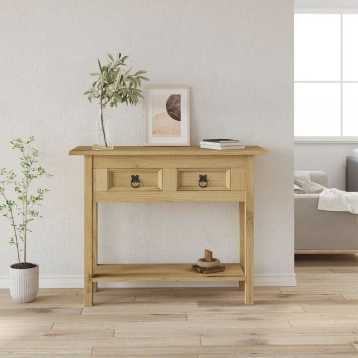 vidaXL Console Table Mexican Pine Corona Range 35.4"x13.6"x28.7"
