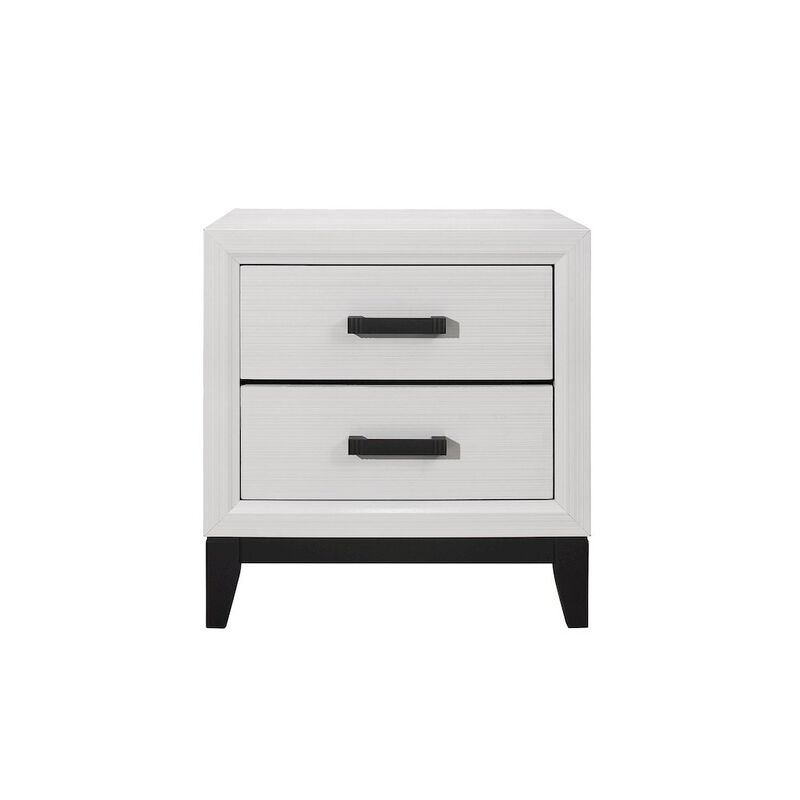 Global Furniture USA Rustic Transitional Kate White Nightstand, White image number 0