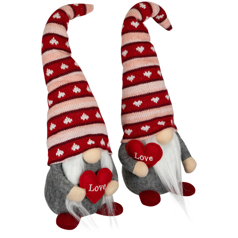 Girl and Boy "Love" Heart Valentine's Day Gnomes - 15" - Set of 2
